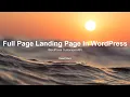 How To Create A One Page Landing Page In WordPress With The Customizer Api