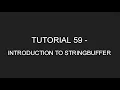 Java Programming Tutorial 59 - Introduction to StringBuffer in Java in English