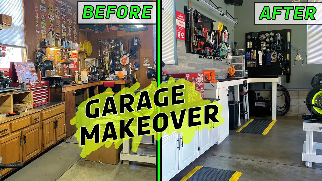 Garage Makeover !  Updating & Improving The Shop And Workbench Area : Paint, Backsplash, Storage