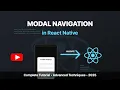 React Native Modal Navigation Tutorial React Native Full Course 2025