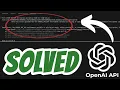 OpenAIError The OPENAI - API