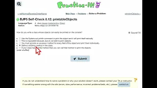 Java Practice It Self-Check 8 12 printableObjects classes implementing object