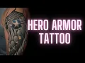 Hero Armor Tattoo Done On Shoulder Upper Arm Piece Time Lapse