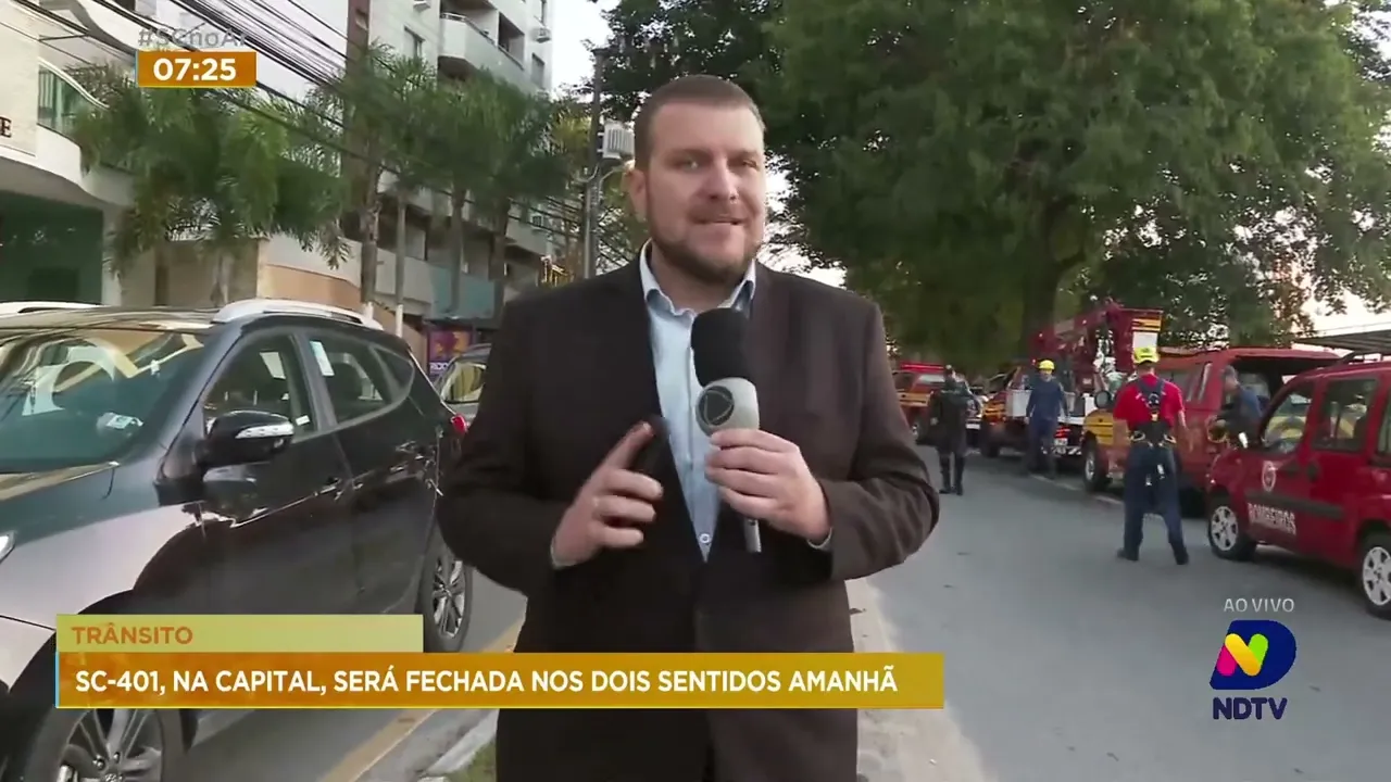 Trecho da SC-401, em Florianópolis, deve ser interditado na tarde de sexta-feira