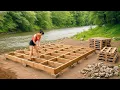 Lagu Woman Builds Amazing DIY Wood Cabin in the Woods Start to Finish
