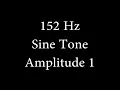 152 Hz Sine Tone Amplitude 1