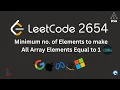LeetCode 2654 Minimum Number of Operations to Make All Array Elements Equal to 1 DCC GCD