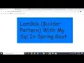 Lombok Builder Pattern With MySql and Mongo db In Spring Boot Part 1