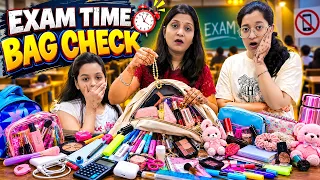 😱 EXAM TIME BAG CHECK! 🎒📚 | Jinni Dhwani Ke Bag Mein Kya Mila? 🤯 | Cute Sisters