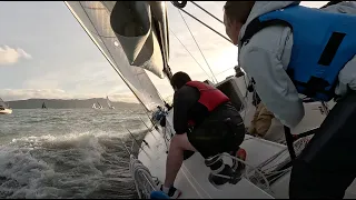 Racing our Liveaboard Sailboat in 💨24-28 Knot💨 Beercan Race #ourladydefiant #yachtracing #liveaboard