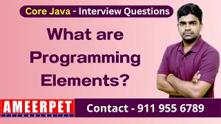 Programming Elements in Java Ameerpet Technologies By Srinivas
