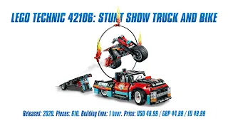 LEGO Technic 42106: Stunt Show Truck And Bike: Speed Build & Review [4K]