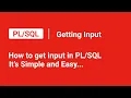 How to get input in