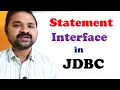 Statement Interface In JDBC Web Technologies Advanced Java