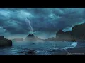 Huge Rainstorm + Thunder + Crashing Waves = White Noise for Sleep