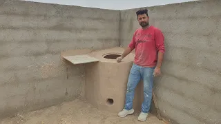 تنصيب التنور الطين بالطريقه الصحيحه نفس محلات المخابز بالضبط 