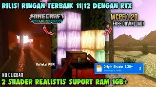 SUDAH FIX😱 TOP 2 SHADERS TERBARU MCPE 1.20+ | Shader Ringan MCPE! Realistis Ringan - RTX Mcpe 1.20