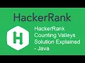 HackerRank Counting Valleys Solution Explained - Java