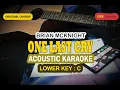 Download Lagu ONE LAST CRY Karaoke Lower Key - Brian McKnight