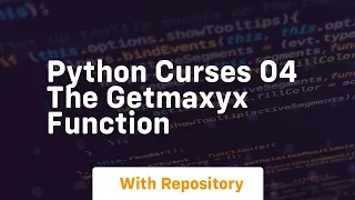 Python curses 04 the getmaxyx function