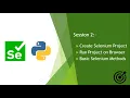Automation Selenium with Python Session 2 - Project Creation Basic Selenium Methods
