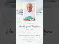 Celebrating The Life of John Fitzgerald Woodyear