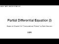 16 PDE I - Laplace and Poisson equations Jacobi and Gauss-Seidel methods