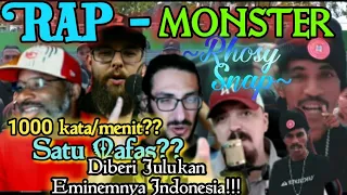 Download AMAZING RAP MONSTER‼️Rhosy Snap di beri julukan Eminem Indonesia || Reaction Video Kompilasi MP3