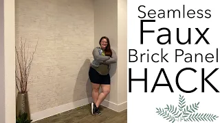 The SECRET to a Seamless Faux Brick Panel Accent Wall
