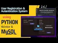 User Registration Login Authentication system using Python Tkinter and MySQL Database