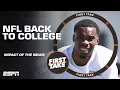 WILD WEST WORLD Impact of allowing athletes signed to NFL teams to return to college First Take