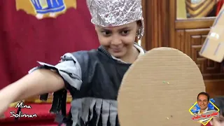 اسكتش داود وجليات ترنيمة كان أصغر راعي داود كنيسة الشهيدة دميانة بأبو غالب مهندس مينا سليمان 