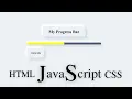 How To Create JavaScript Progress Bar HTML CSS JavaScript Progress Bar With Source Code