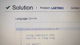 Codechef Snackdown Solution Lazy Machine