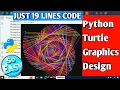 You Can Draw This Easily Just 19 Lines Python Code Python Turtle Graphics Design For Beginners