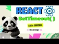 SetTimeOut usage in react