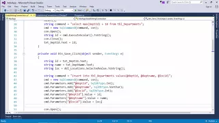 ADO NET - Parameterised Commands