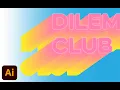 How To Make ECHO BLEND TEXT EFFECT IN ILLUSTRATOR TUTORIAL