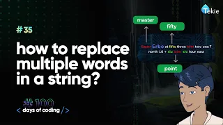 How to replace multiple words in a string Tekie Byte