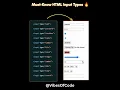 Must-Know HTML Input Types for Beginners Learn Web Development Basics