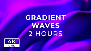 GRADIENT WAVES 2 HOURS Animated 2D Background 4K - No