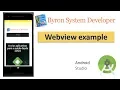 WebView in Android Studio
