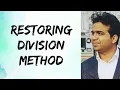 Restoring Division Method with Example 2 7 COA