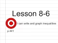 Lesson 8-6 Inequalities