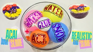 How to Make Realistic Food Slime With Balloons! Acai Bowl Slime!