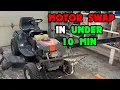 EASIEST Way to Swap Motors on Craftsman 42 Cut Riding Mower