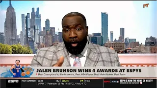 FIRST TAKE TAKING OVER THE WORLD - Perk reacts to Jalen Brunson winning 4 awards at ESPYS