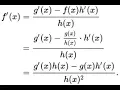 What is the Quotient rule Made easy - Easy Science Calculus part 7