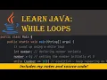 While loops Java tutorial for beginners