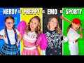 Download Lagu PREPPY 🎀 NERDY 🤓 EMO 🖤 SPORTY 🏀 BACK TO SCHOOL SHOPPING #shopping #trend @agset211 @HallieOnStage114